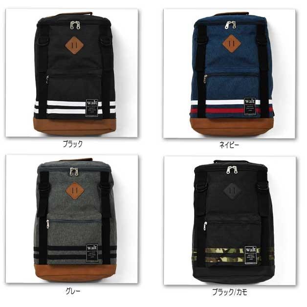 リュックサック デイバッグ バックパック ウォルト ダブルベルトラインリュック スクエアリュック 通学 おしゃれ 高校生 大容量 A4 通学 |  | 02