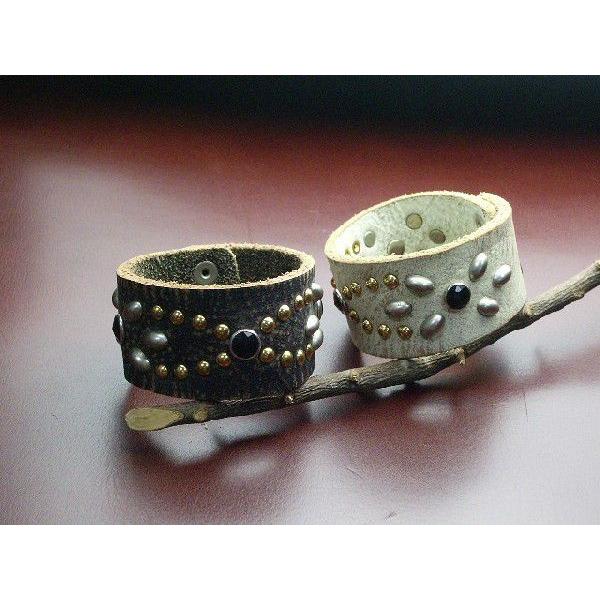 ブレスレット リストバンド 通販スタッズ＆ラインストーンリストバンドゴールド | 