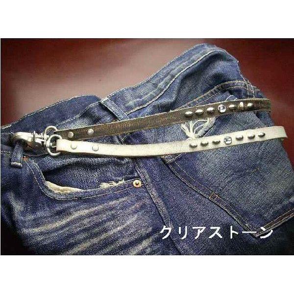 ウォレットチェーン ロープ 通販スタッズ＆ラインストーンウォレットコードクリアストーン |  | 01