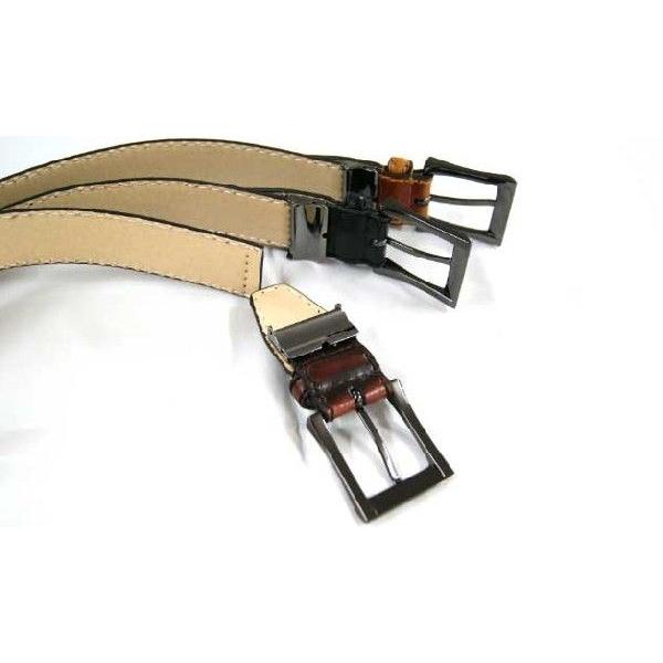 ビジネスベルト 革 0番ステッチブラックバックルプレーンビジネスベルト |  | 05