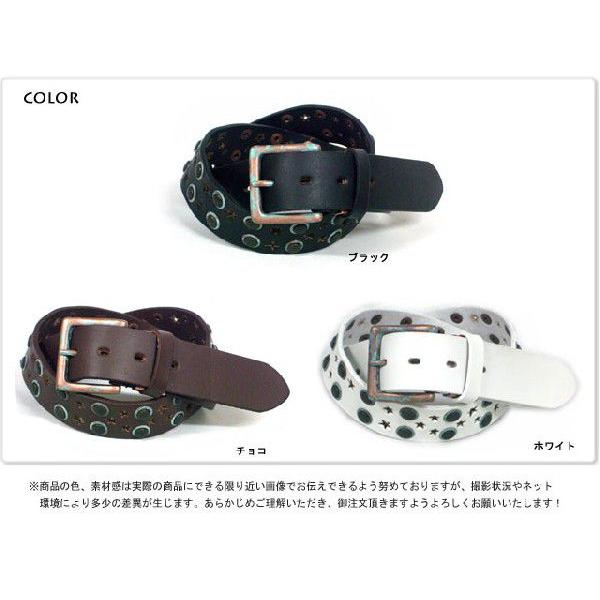 訳アリラス1ベルト メンズ 星 スタッズつや消しブラックスタッズベルト スタッズベルト |  | 02