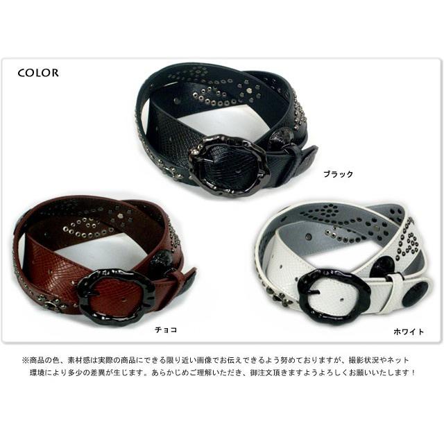 ブラックコーティングコンチョレザーベルト ウェスタンベルト スタッズベルト |  | 02