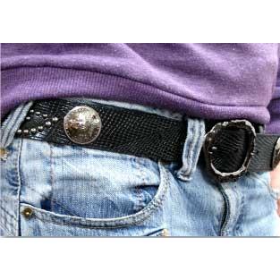 ブラックコーティングコンチョレザーベルト ウェスタンベルト スタッズベルト |  | 05