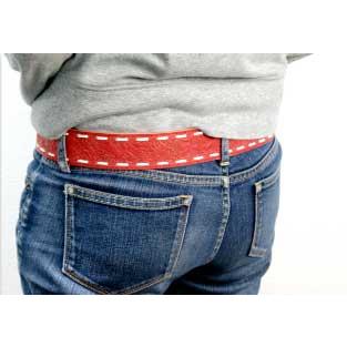 レデースベルト ベルト メンズ カジュアルレザーステッチ馬蹄型バックルクラフトベルト |  | 01