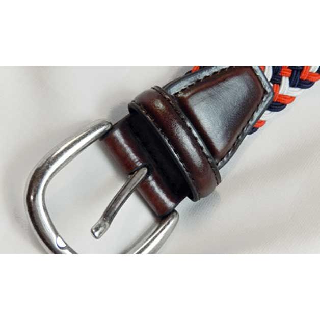 牛革をあしらったシンプルだけど高級感漂うストレッメッシュベルトカラフルマルチベルト |  | 03