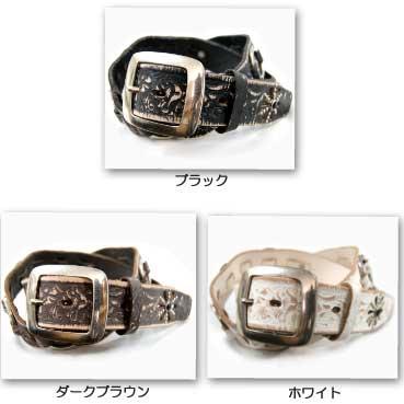 ベルト 革 9リングクラフトレザーベルト スタッズ ウェスタンブラスと加工の本革ベルト スタッズベルト ウェスタンベルト |  | 02