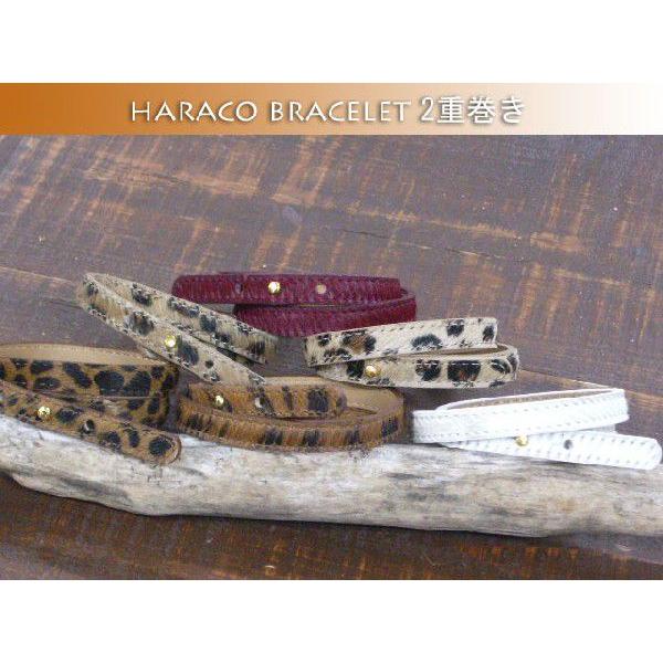 革 本革 レザー アクセサリー カジュアル ハラコ 2重巻き ブレスレットあす楽対応 日本製 | 