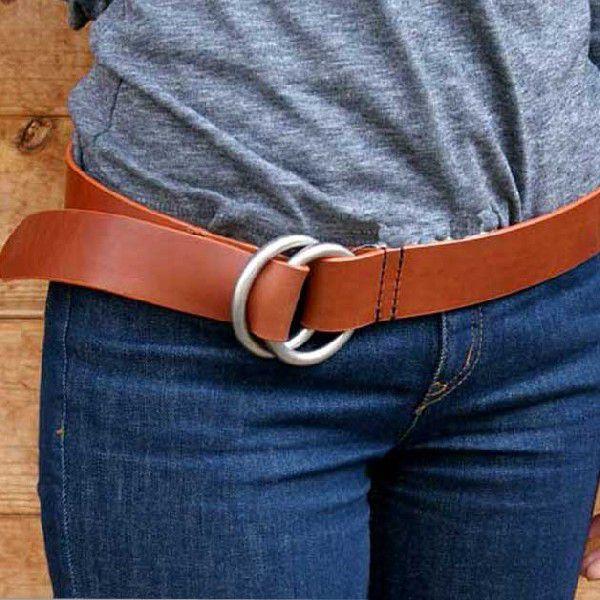ベルト メンズ カジュアルソフトレザー革 リングベルト日本製 | 