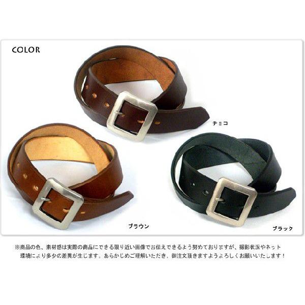 ベルト メンズ カジュアルベンズレザースクエアバックルベルト日本製 |  | 02