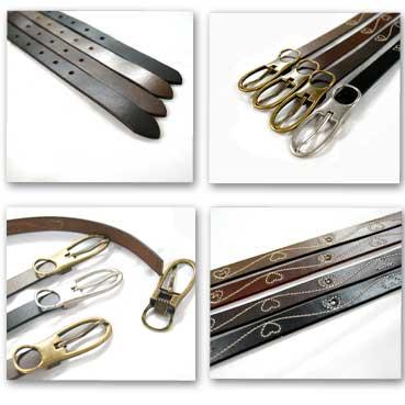 レディースベルト カジュアル柔らかイタリアンレザーの細幅ハートステッチベルト ウエスタンベルト日本製 |  | 01