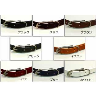 レディースベルト カジュアル柔らかイタリアンレザーの細幅、艶やかカラーベルト日本製 |  | 02