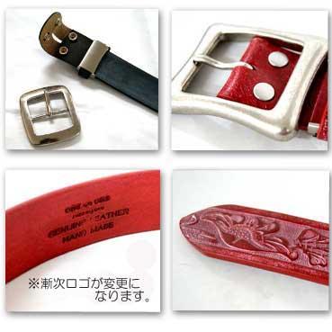 ベルト 革 本革 ウエスタン 通好みのしっかりレザーが魅力のクラフトリアル 本革 レザーレクタングラーバックルベルト カービングベルト 日本製 |  | 01