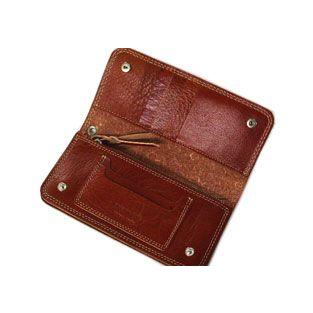 メンズ財布 レザーウォレット 通販ワンオンワンオリジナルレザー革 ダブルステッチ長財布 |  | 01