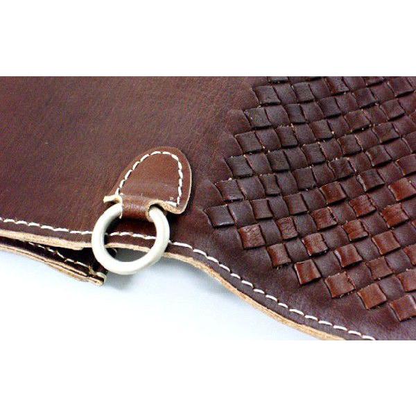 メンズ財布 レザーウォレット 通販ワンオンワンオリジナルレザー革 メッシュ長財布 |  | 03