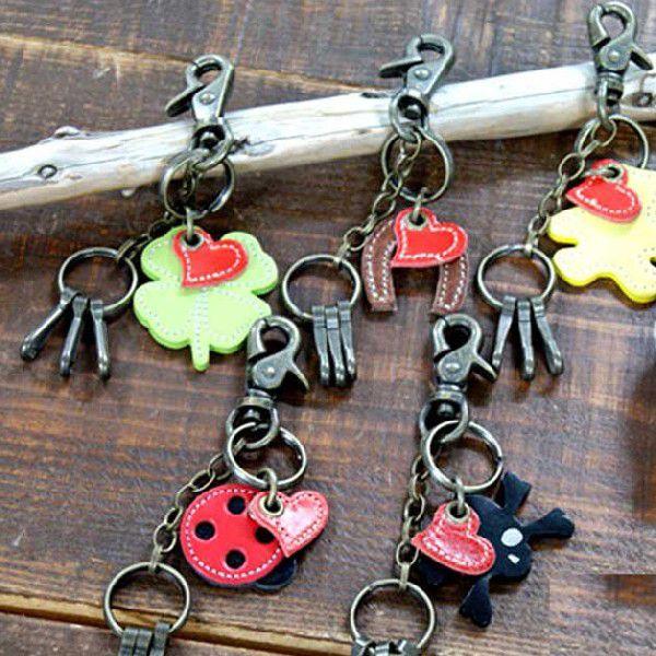 ワンオンワンオリジナルワンオンワンハッピーチャームキーホルダーウォレットチェーン ロープ 通販革製品 革小物日本製 | 