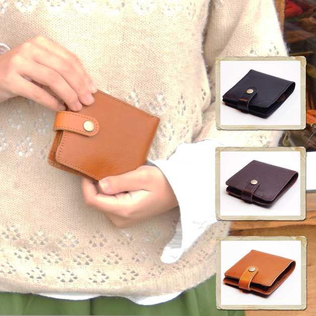 折り財布 二つ折り ショートウオレット 革 H リアルレザーベルクロショートウォレット 日本製 | 