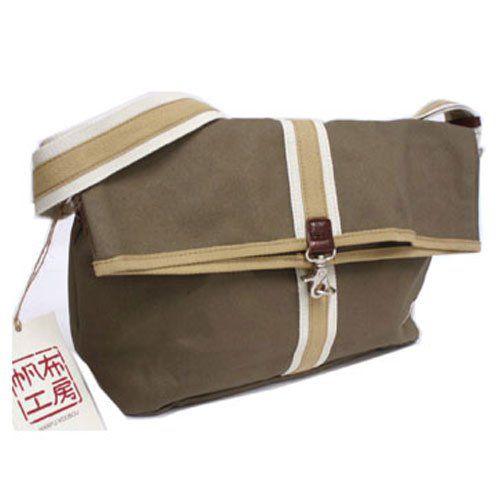 ラインシリーズ口折れタイプショルダーバック キャンバス メンズ A4 男女兼用 布 通勤 通学 ブランド 人気 帆布 | 