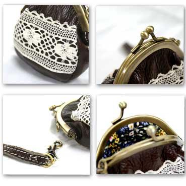 小銭入れ コインケース Flortコロンと可愛い手のひらサイズのリアルレザーコインケースがま口タイプ |  | 01