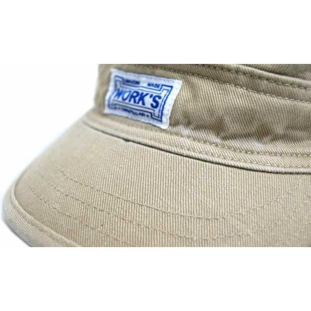 ワークキャップ 帽子 ガロン サンピラー“FARMER”ワークキャップタック付、レザーアジャスター付 日本製 |  | 03