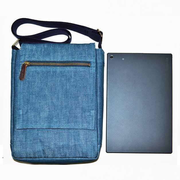 児島デニム縦型ショルダーバッグ/メッセンジャーバッグ/サコッシュバッグ/アウトドア/大人/軽量 |  | 04