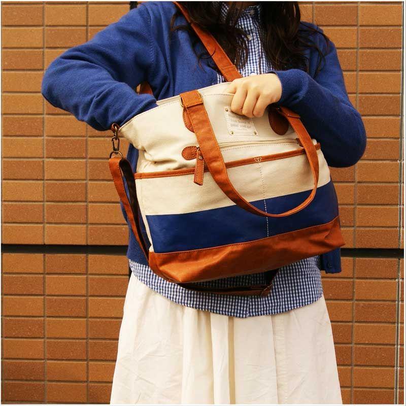 ショルダーバッグ アネロ トートバッグ バイカラーキャンバストート＆ショルダー2Wayバッグ |  | 03