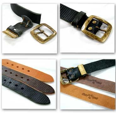 ベルト メンズ 通販ディープゾーン栃木レザーベルト、柔らかなオイルレザーに型押しをしたちょっぴりワイルドなアンティーク調ゴールド色バックルのベル |  | 01