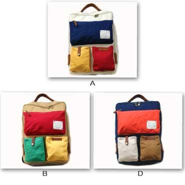 リュックサック アネロ バックパック デイバック キャンバス素材でポケットいっぱいな四角いリュックサック |  | 02