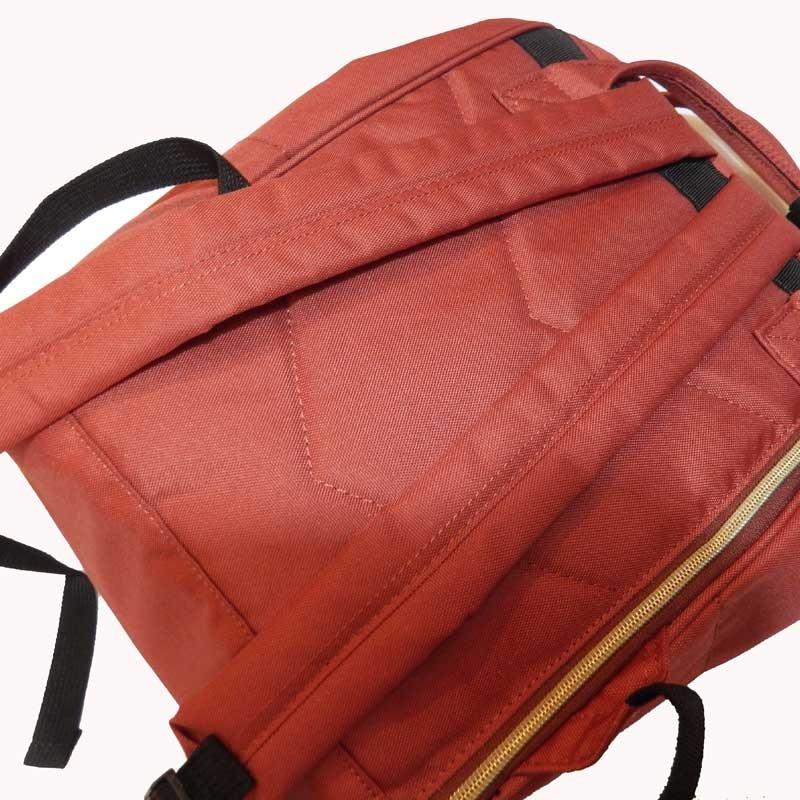 【サイドポケット付き】 リュック レディース がま口 スクエア ミニリュック/anello アネロ 背面ファスナー付 口金リュック Sサイズ AT-B0197B 正規品 |  | 04