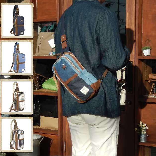 ボディバッグ ワンショルダー アネロ デニム ボディバッグ ワンショルダー 斜めがけ | 