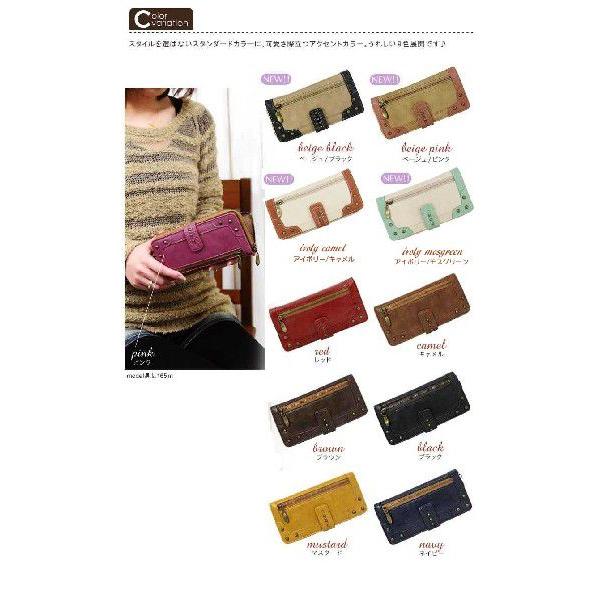 アネロ 微艶ビンテージ調フェイクレザーラウンドファスナーロングウォレット長財布 |  | 02