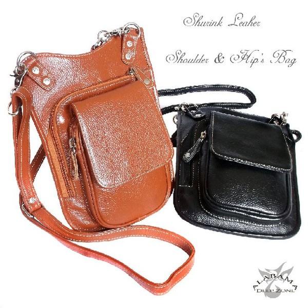 ショルダーバッグ ウエストバッグ 革 ディープゾーン メンズシュリンクレザーの2WAYバッグ 革 | 