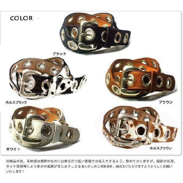 ベルト 革 ダディー  メンズ カジュアルローラーバックルビックアイレットハラコベルト日本製 |  | 01