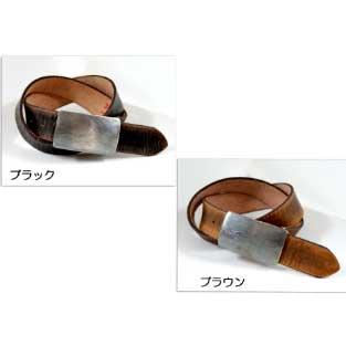 ベルト 革 ダディー  メンズ カジュアルバンドメイドで仕上げたバックルが激渋のグラデーションレザーベルト日本製 |  | 02