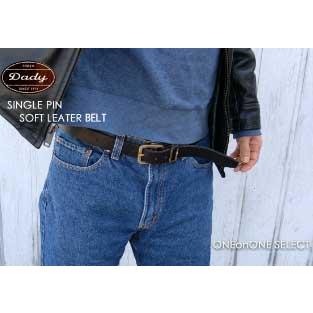 Dadyベルト メンズ カジュアルアンティーク調レザーシングルピンベルト |  | 01