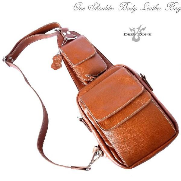 バッグ/鞄/カバン/革/本革/Deep/Zone/斜め掛けメンズシュリンクレザーフラップボディバッグ/革ワンショルダー楽ギフ_包装 | 