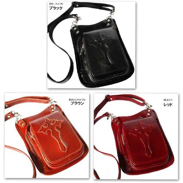 ショルダーバッグ ウエストバッグ 革 ディープゾーン メンズイタリアンレザークロスモチーフのショルダーバッグとウエストバッグの2WAYバッグ 革 |  | 02