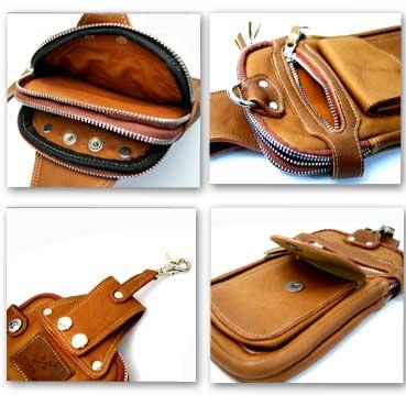 ヒップバッグ 革 ディープゾーン リアルレザーロングヒップバッグ |  | 01