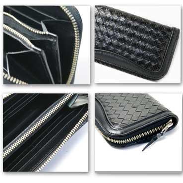 長財布 革 ディープゾーン イタリアンレザーメッシュラウンドファスナーロングウオレット |  | 01