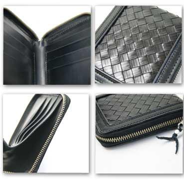 折り財布 革 ディープゾーン イタリアンレザーメッシュラウンドファスナーショートウオレット |  | 01