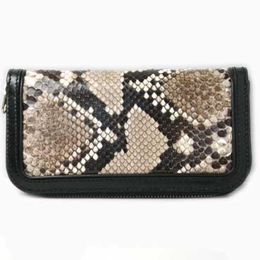財布 革 本革 DeepZone パイソンスキンラウンドファスナーウオレット 長財布 楽ギフ_包装 |  | 02