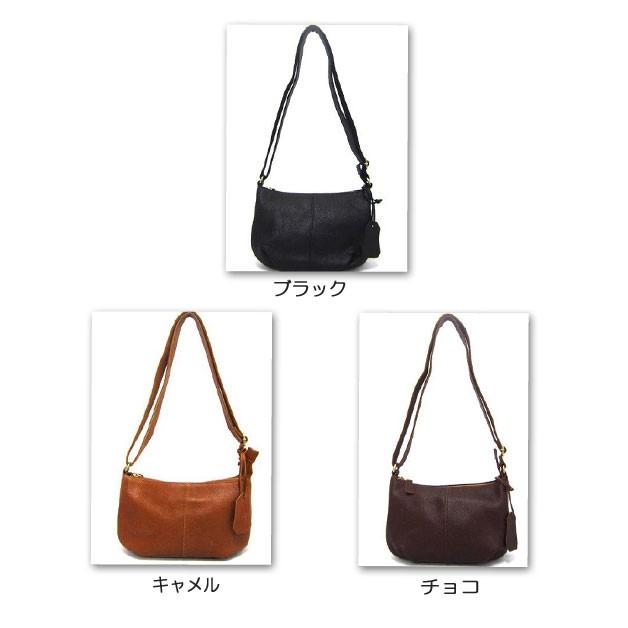 ショルダーバッグ 革 フェス カウレザーちょっぴり小ぶりなバナナ型ショルダーバッグ レディース カウレザー 斜めがけ 47985 sarai |  | 02