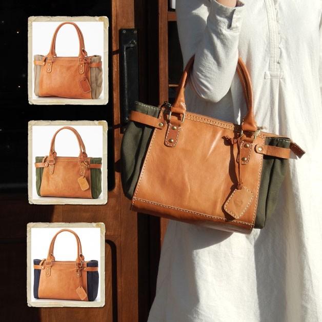 フェス 本革バッグ キャンバス素材×牛革カウレザートートバッグ ハンドバッグ 48024 sarai | 