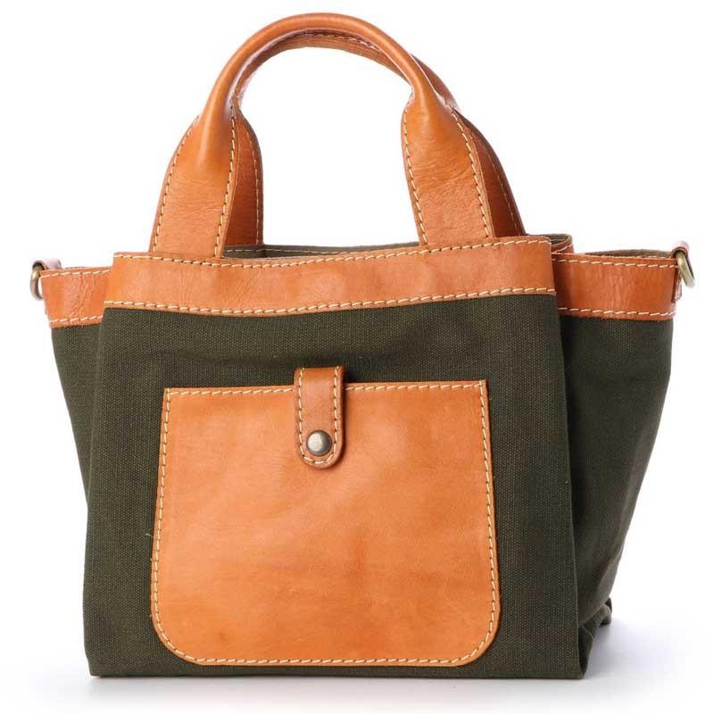 【fes】フェス　キャンバス素材×カウレザーショルダー/トートバッグ |  | 03