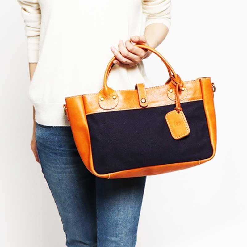 【fes】フェス　キャンバス素材×カウレザーショルダー/トートバッグ |  | 10