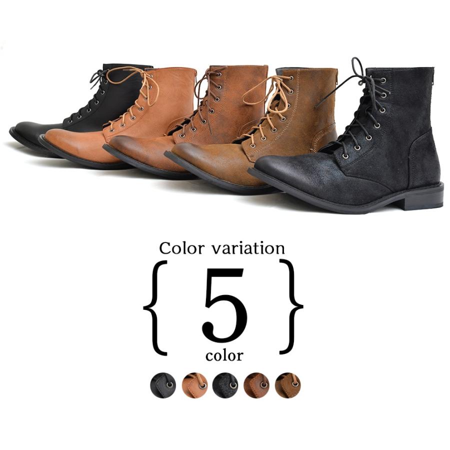 メンズ 靴 男性 シューズ ブーツ グラベラ レースアップブーツ バックジップ ミリタリーブーツ |  | 05