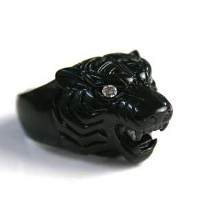 シルバー 925 スターリングシルバー アクセサリー リング 指輪 ブラックコーティングタイガーリングあす楽対応 |  | 02