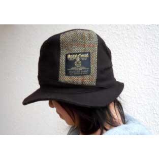 帽子 ハット レディースハットHariss Tweedハリスツイードバックピンタックハット |  | 01