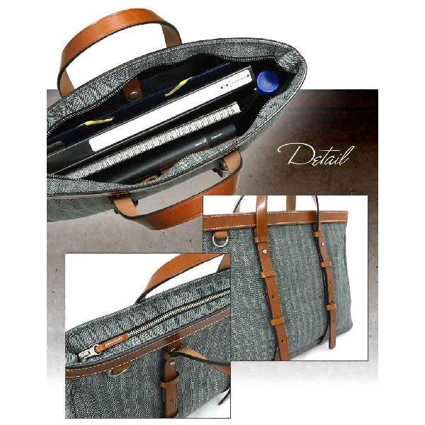 ビジネスバッグ ビジカジ LAGASHAラガシャ LABORATORYラボラトリー 7394 ラガシャを代表するラボラトリーのデニムヘリンボーン2wayブリーフケース |  | 01