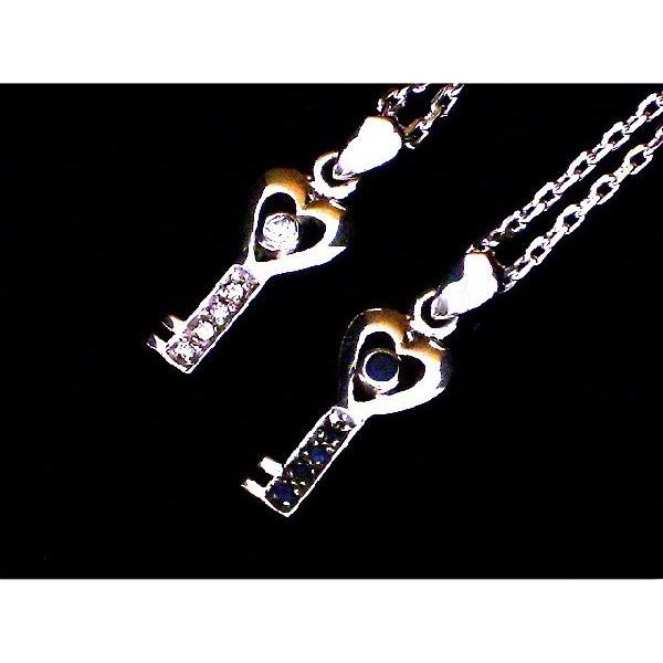 シルバーアクセサリー 鍵925スターリングシルバージルコニア使いキーペンダント | 
