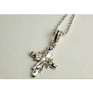 シルバー 925 スターリングシルバー ワンオンワンオリジナル９２５スターリングシルバージルコニア使いクロスペンダントあす楽対応 |  | 01